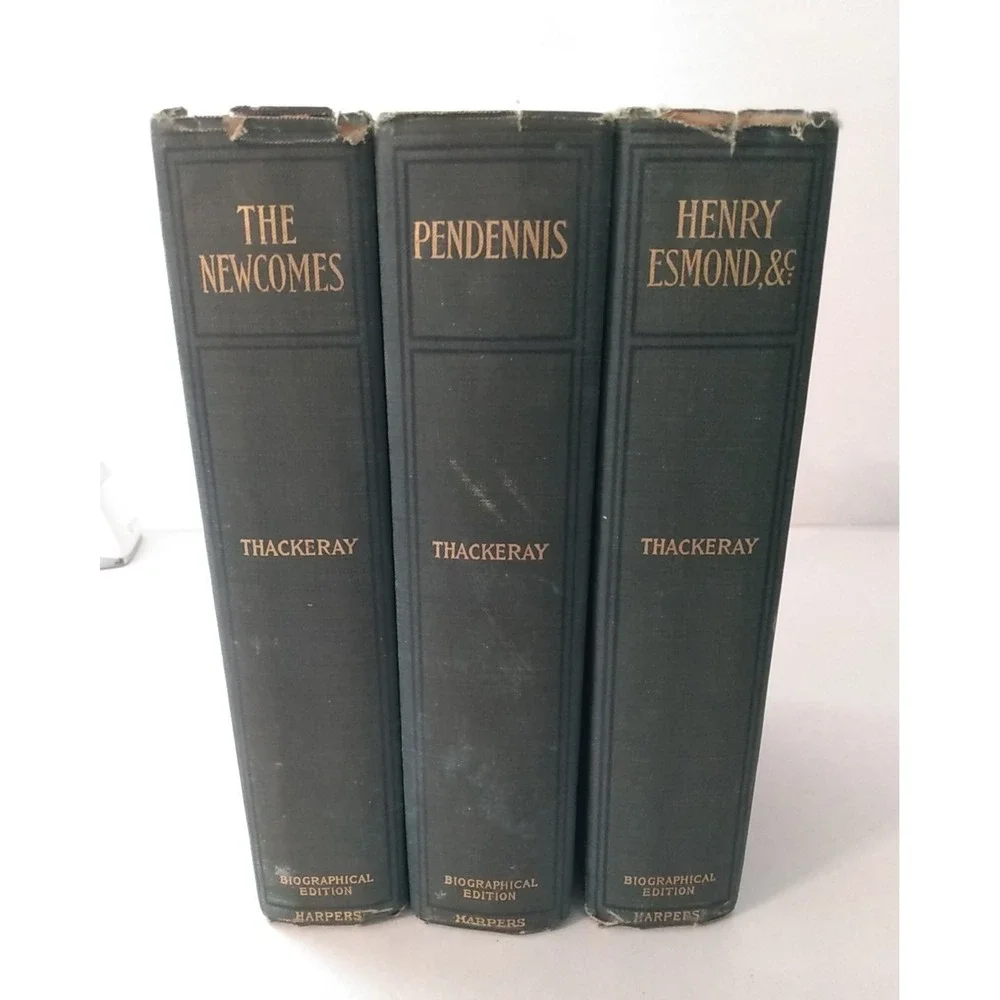 William Thackeray 3 Volumes 1903 Biographical Edition Harper Antique Books